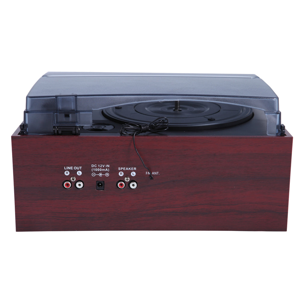 3-Speed Turntable with CD Cassette SD Card USB player ODC28SPK-WD