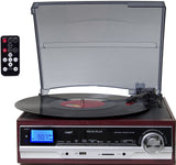 3-Speed Turntable & Cassett player with SD and USB slots DC17 WD